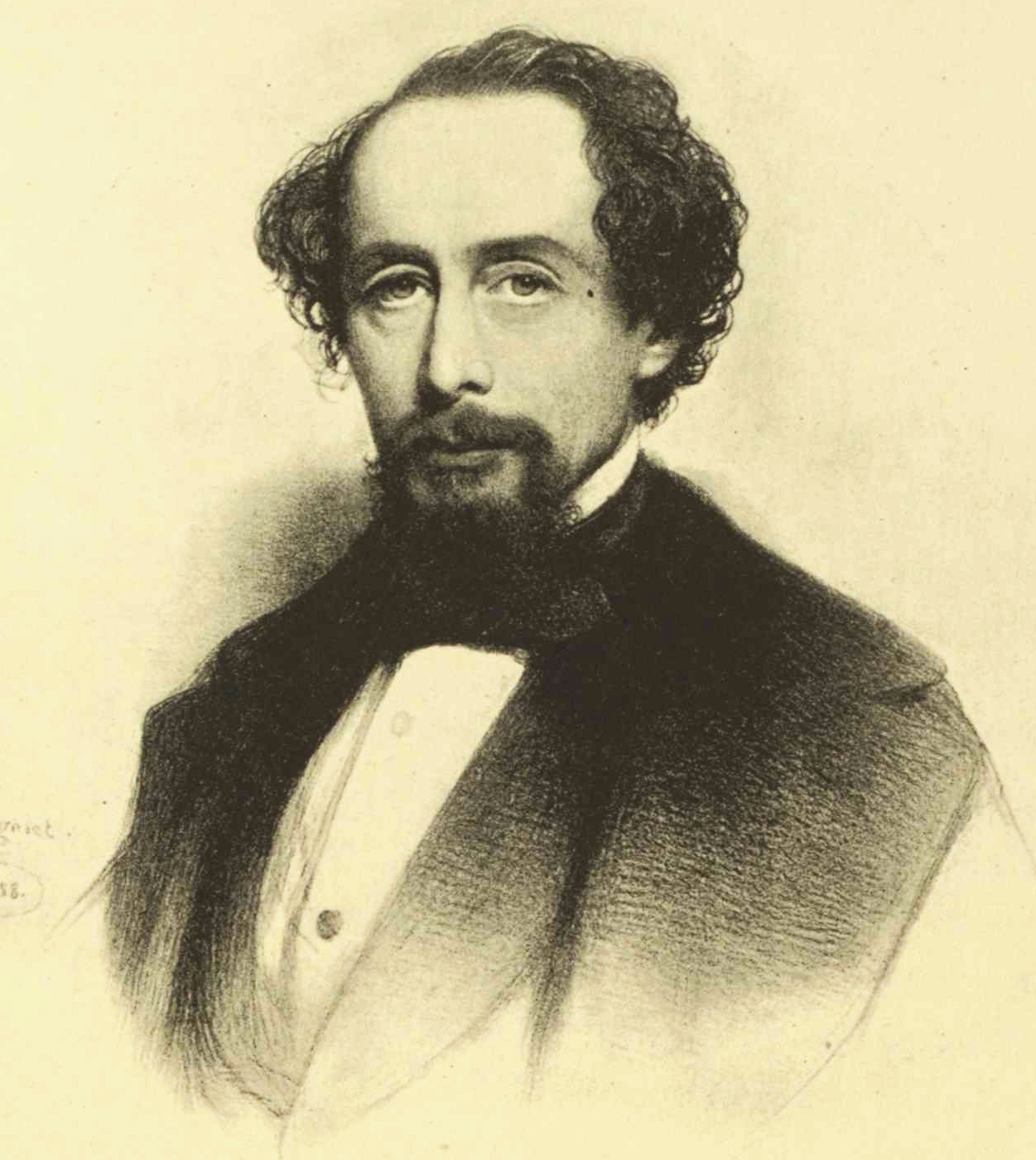 1858年のチャールズ・ディケンズの肖像画