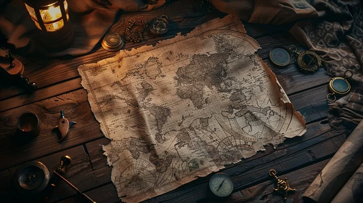 古地図と羅針盤 - 世界ミステリー図鑑