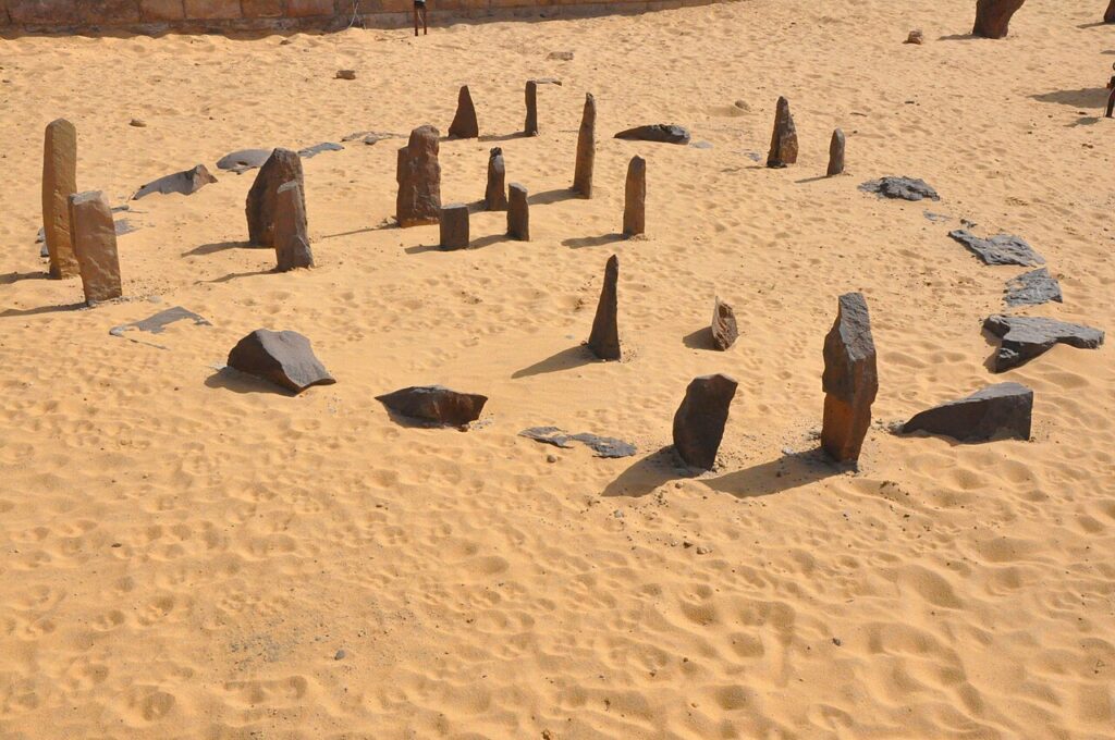 ヌビア博物館に復元されたナブタ・プラヤの石の環