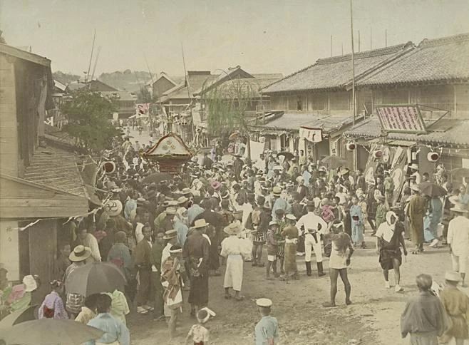 1890年代の日本で撮影された神輿の古写真