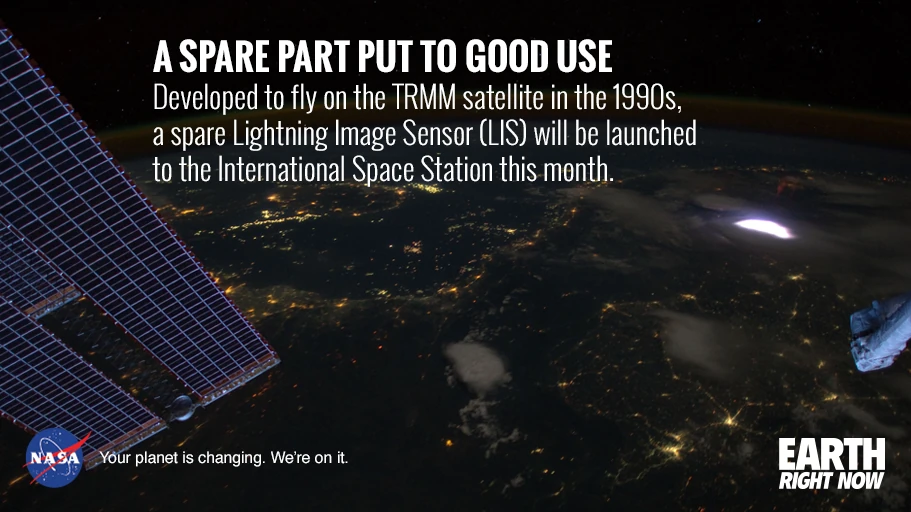 NASAの雷観測センサーLightning Imaging Sensorの予備機
