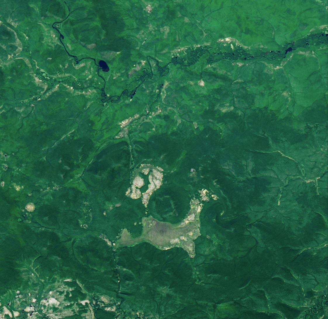 ツングースカ爆発地域を写したLandsat 8衛星画像