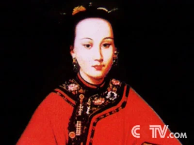 民間伝承の香妃を描いた中国風の人物画